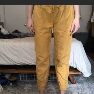 Aritzia Wilfred Yellow Joggers
